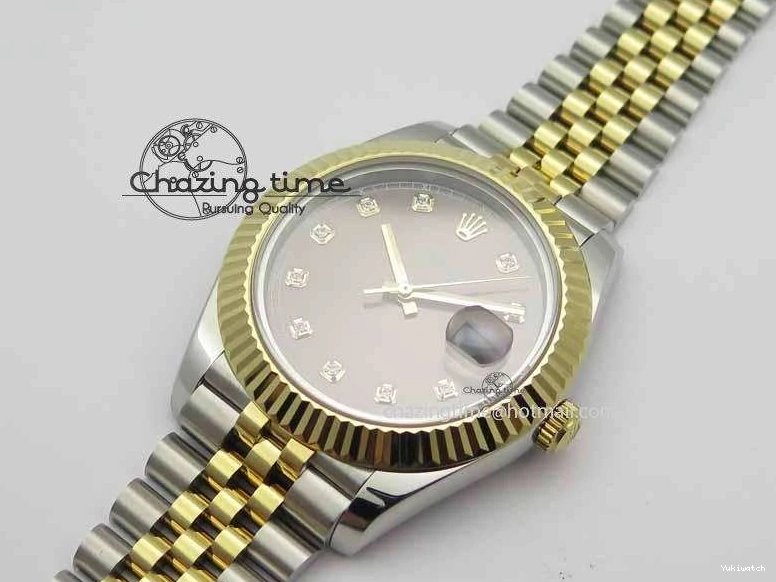 Dial Bracelet Maker II Jubilee SS 41mm Best Edition Diam YG A2813 Gray On BP DateJust 0224
